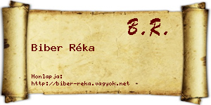Biber Réka névjegykártya