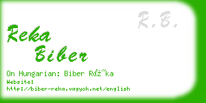 reka biber business card